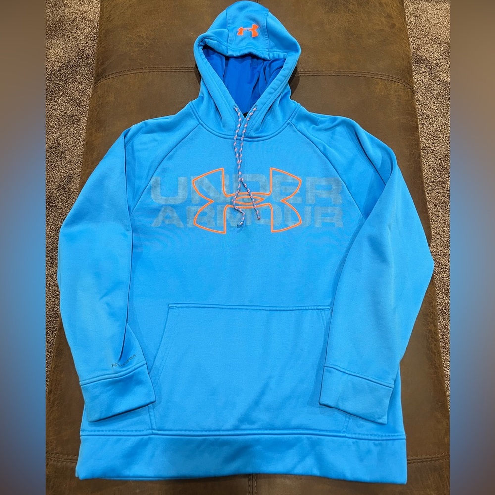 Under Armour hoodie long sleeve sweatshirt light blue men’s medium
